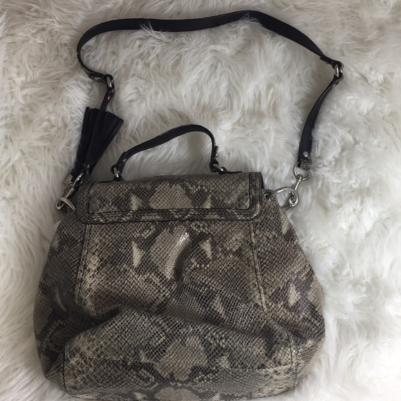 Coach bag python leather animal print purse - Picture 7 of 8
